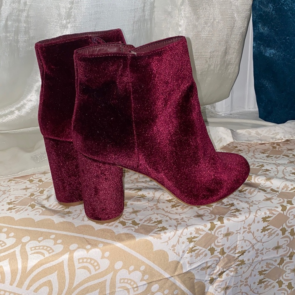 Burgundy Suede Boots